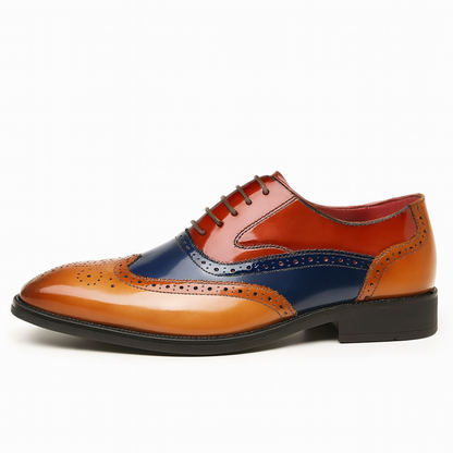 Pointed Toe Lace Up Brogue Shoes