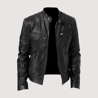 Zipped Paneled Fitted Banded Pocketed Jacket