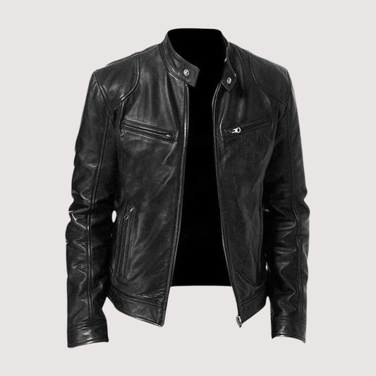 Zipped Paneled Fitted Banded Pocketed Jacket