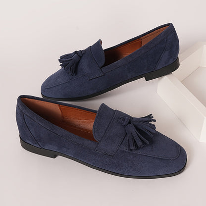 Women's Tasselled Round Toe Flat Loafers