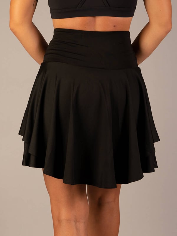 Layered Flared Short Gathered Skirt