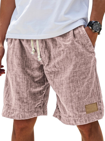 Drawstring Elasticated Patched Pocketed Loose Shorts