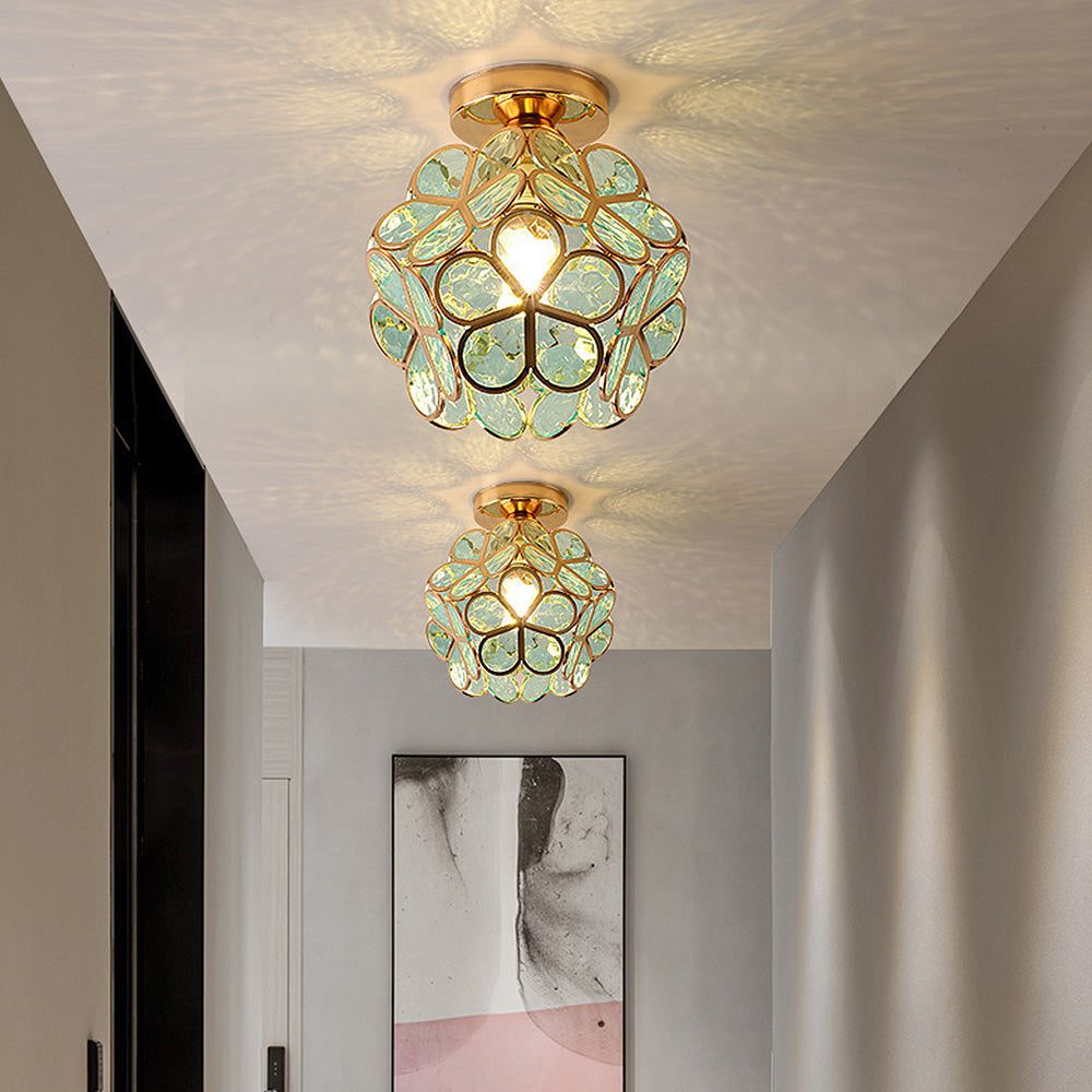 Hexagonal Prism Flower Ceiling Lamp