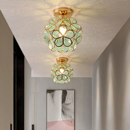 Hexagonal Prism Flower Ceiling Lamp