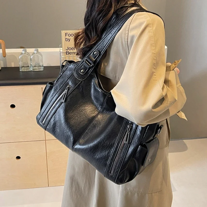 Slouchy Multi Pocket Shoulder Bag