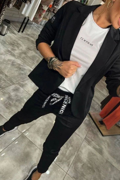 Single Button Long Sleeve Set