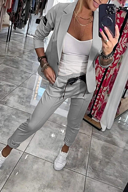 Single Button Long Sleeve Set