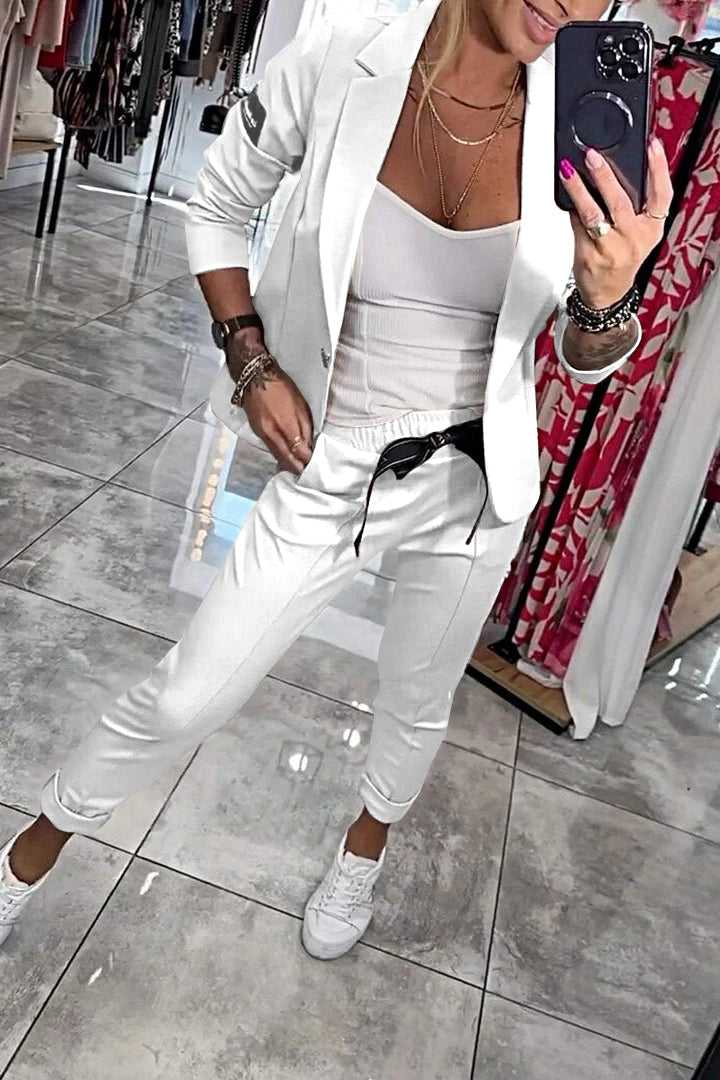 Single Button Long Sleeve Set