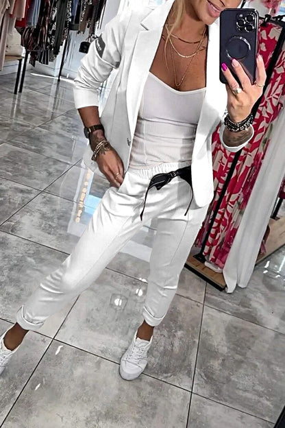 Single Button Long Sleeve Set