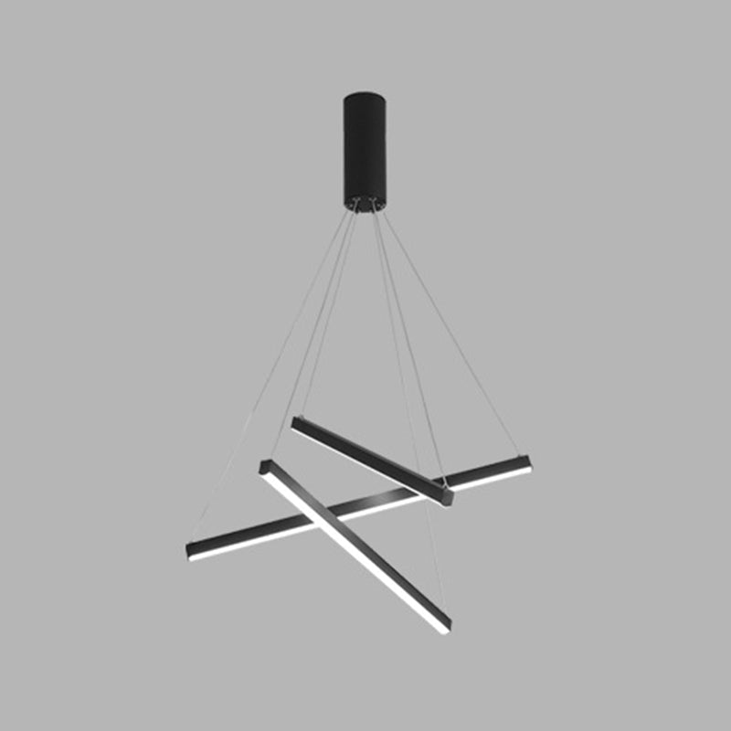 Suspended Linear Cross Bar Chandelier