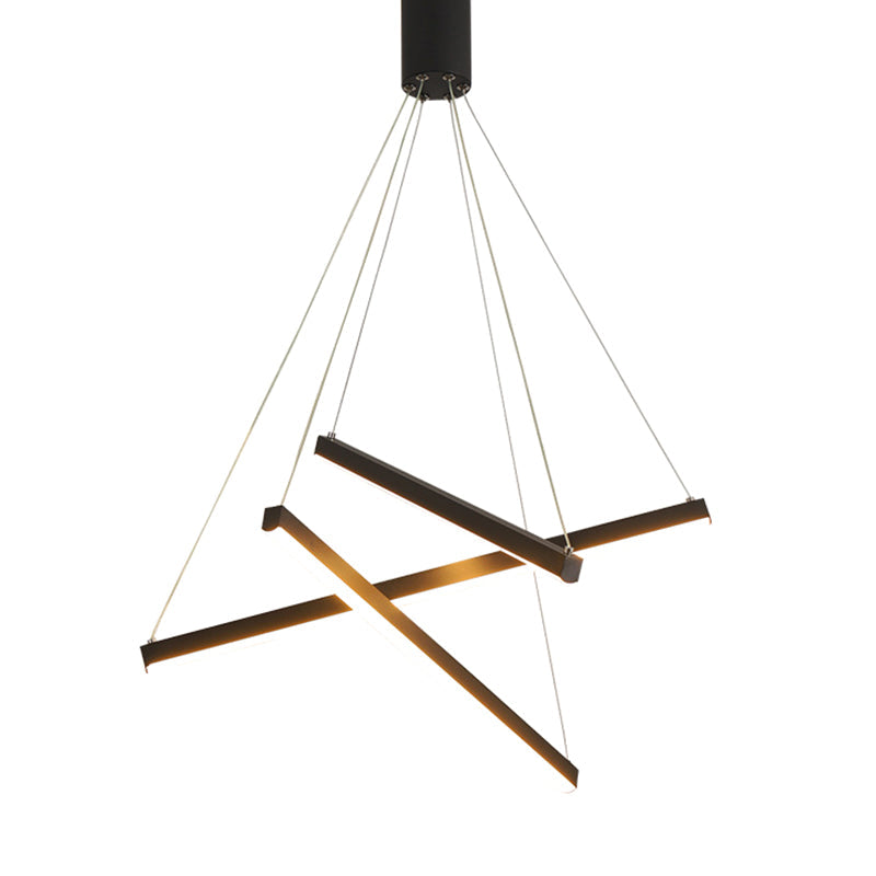 Suspended Linear Cross Bar Chandelier