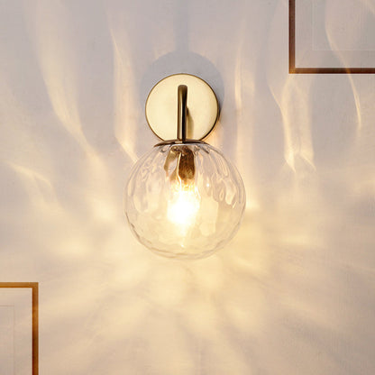 Round Ripple Shade Wall Lamp