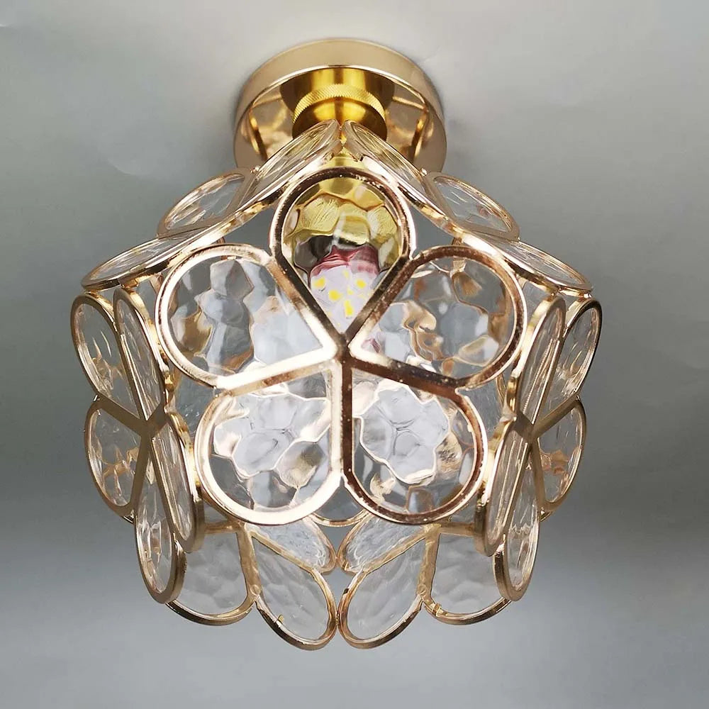 Hexagonal Prism Flower Ceiling Lamp