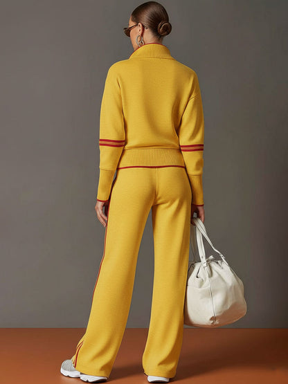 Banded Cuffed Dropped Slouchy Straight Set