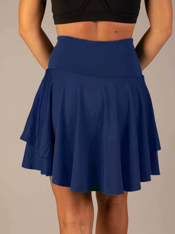 Layered Flared Short Gathered Skirt