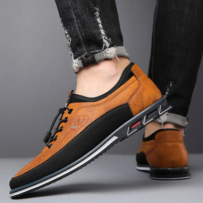 Low Top Paneled Men's Shoes