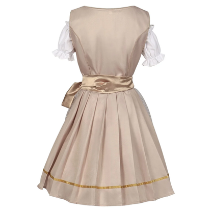 Women's Square Neck Short Sleeve Lace-Up Sage Green Midi Dress