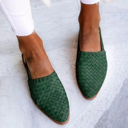 Interwoven Textured Slingback Sandals