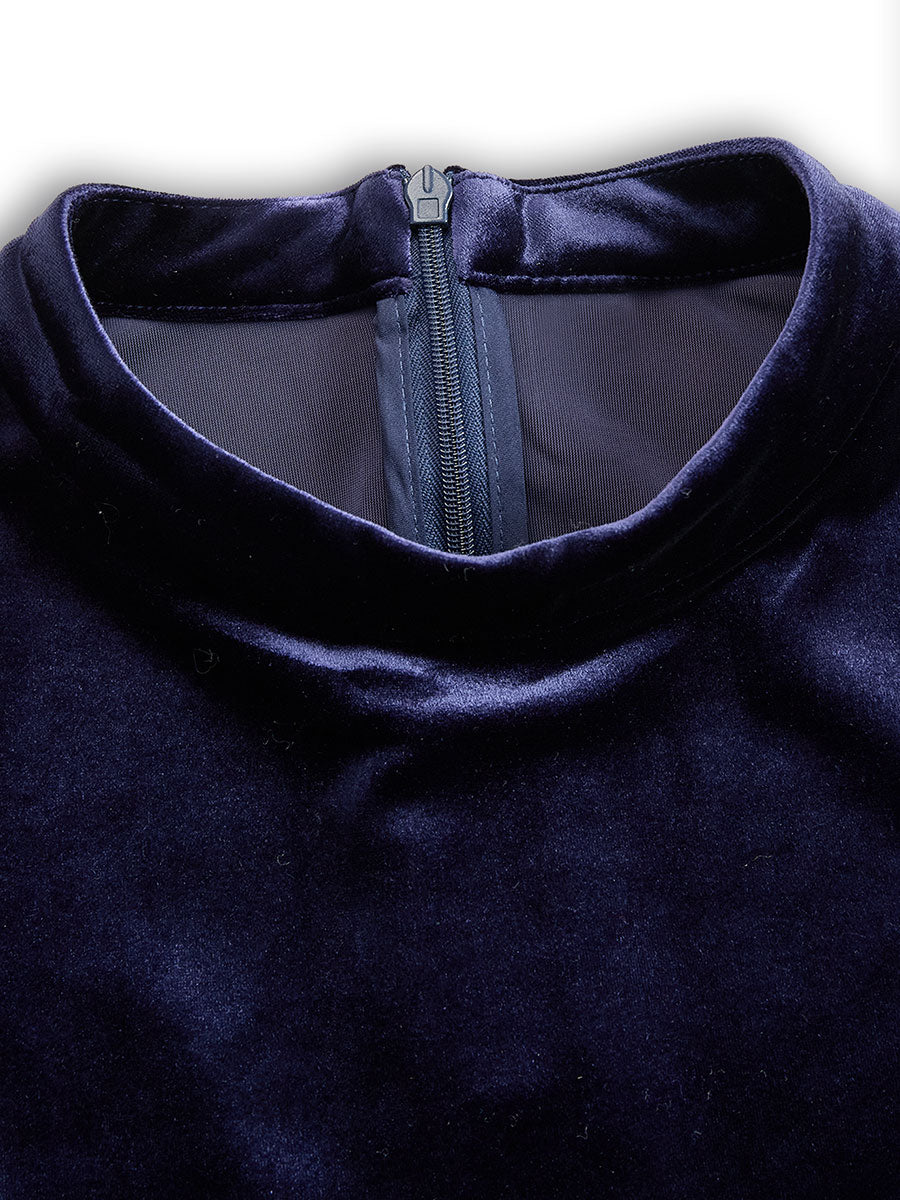 Round Neck Puff Sleeve A Line Dress