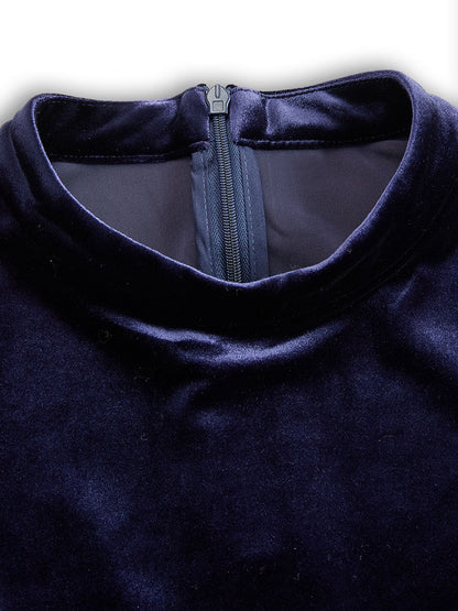 Round Neck Puff Sleeve A Line Dress