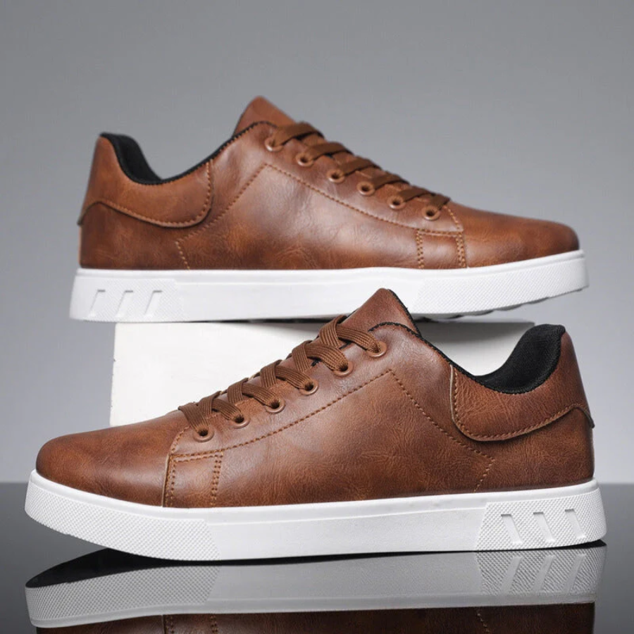 Seamed Padded Rounded Thick Flat Sneakers