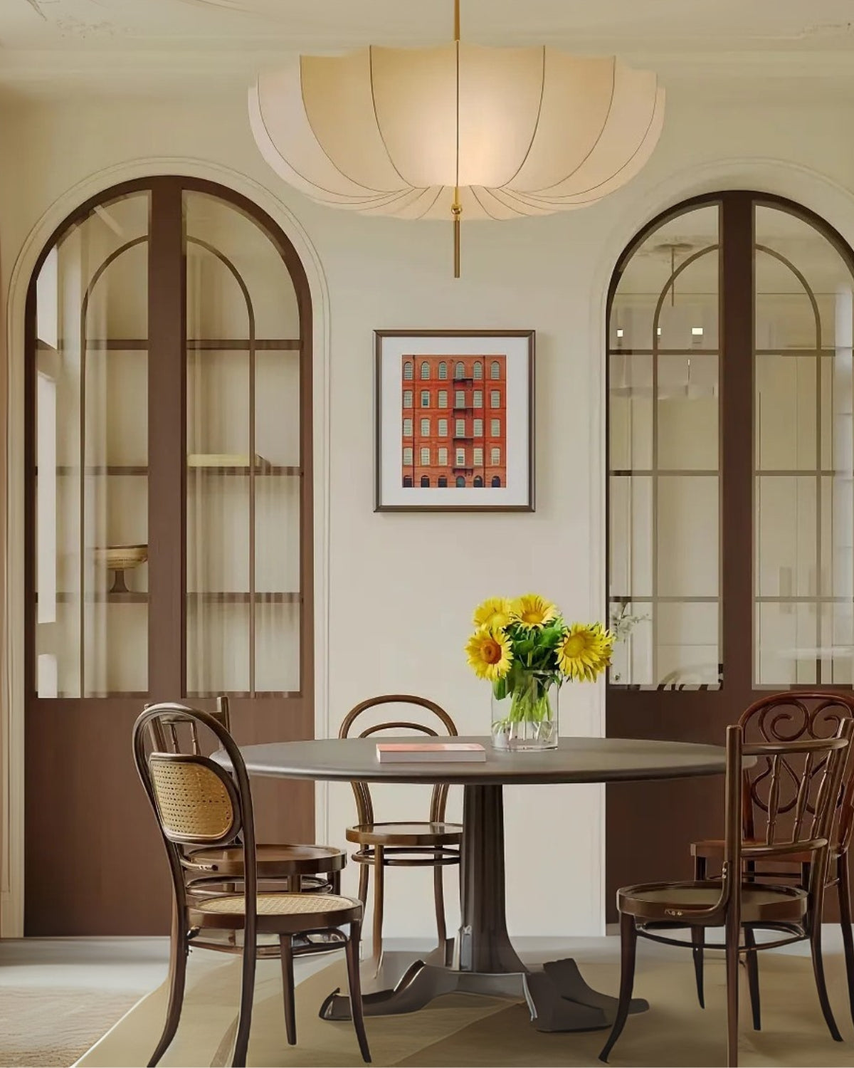 Scalloped Umbrella Silhouette Pendant Lamp