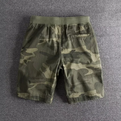 Drawstring Elastic Waist Pocketed Shorts