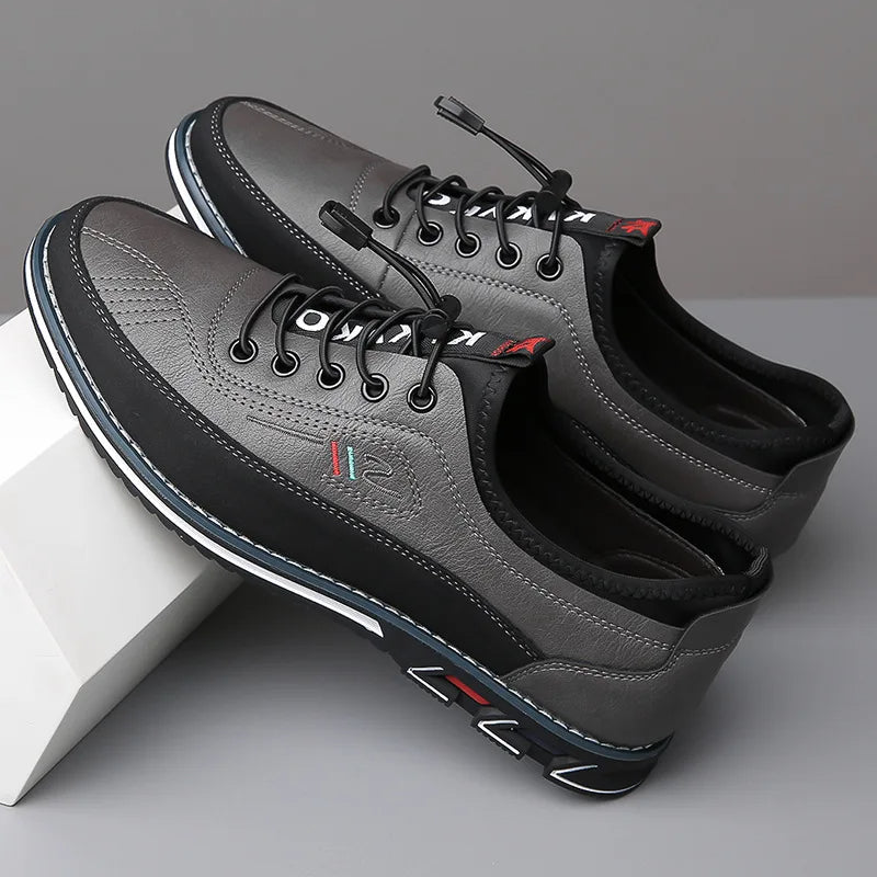 Low Top Paneled Men's Shoes