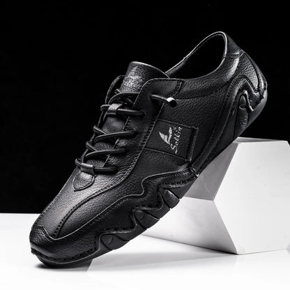 Lace Up Contrast Stitch Low Top Textured Sole Shoes