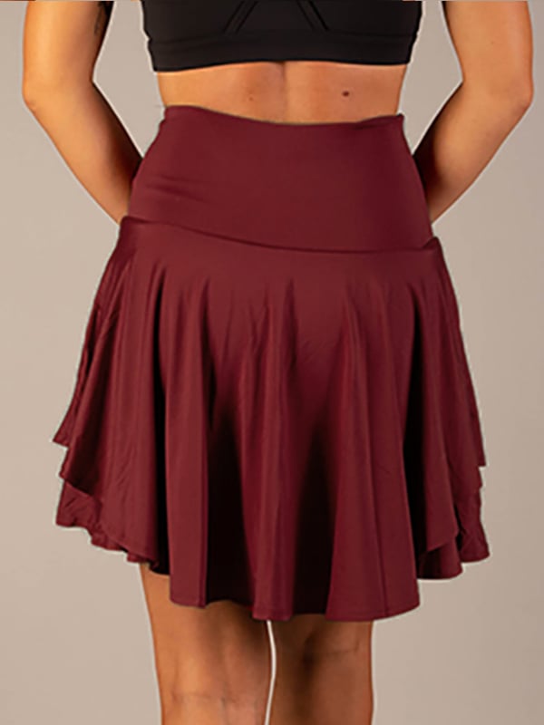 Layered Flared Short Gathered Skirt