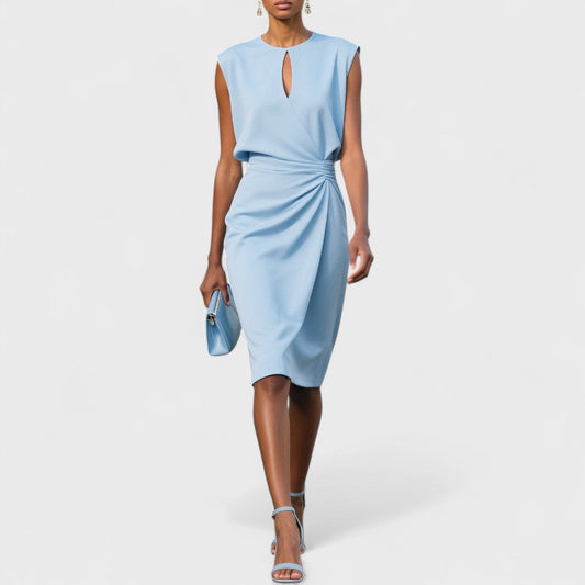 Sleeveless Drape Dress