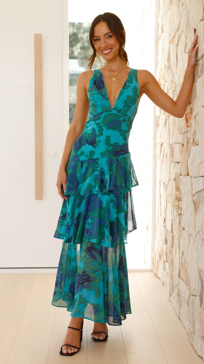 Layered Patterned Dress