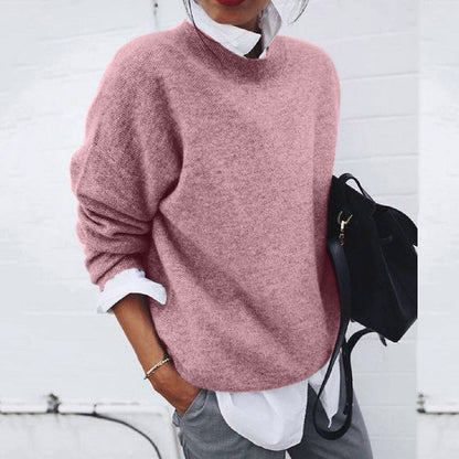 Women's Mock Neck Long Sleeve Oversized Jumper