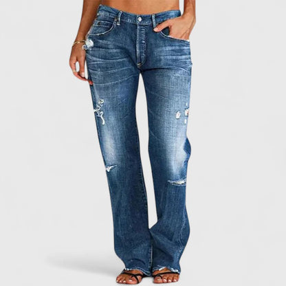 Frayed Loose Jeans