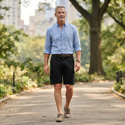 Men's Relaxed Fit Multi-Pocket Casual Cargo Shorts