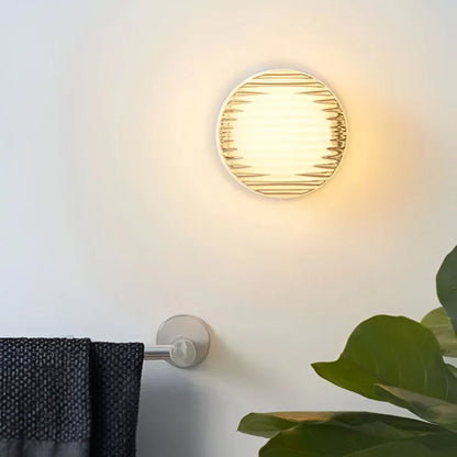 Ribbed Circular Wall Light