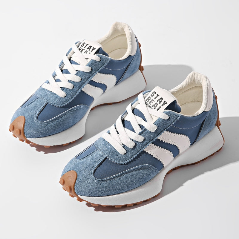 Low Top Textured Paneled Lace Up Sneakers