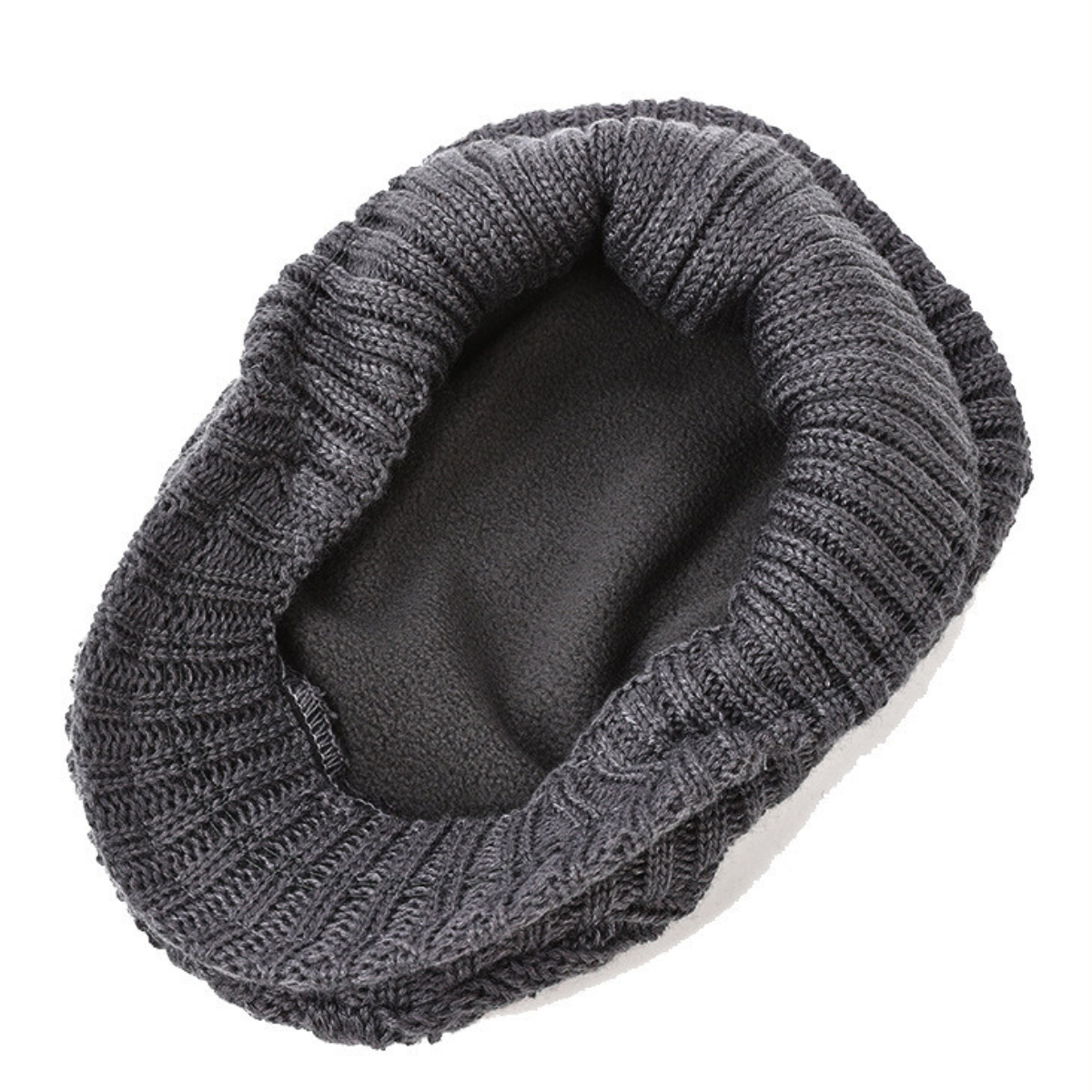 Cable Knitted Textured Flat Cap