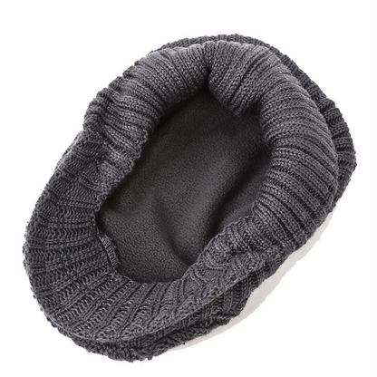 Cable Knitted Textured Flat Cap
