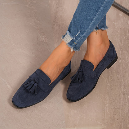 Women's Tasselled Round Toe Flat Loafers