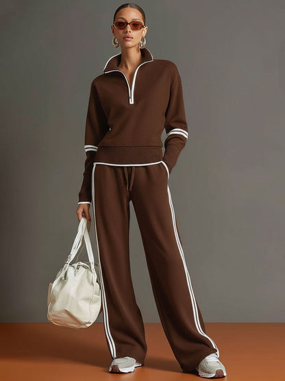 Banded Cuffed Dropped Slouchy Straight Set