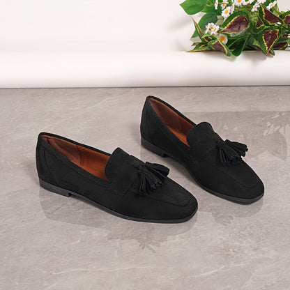 Women's Tasselled Round Toe Flat Loafers