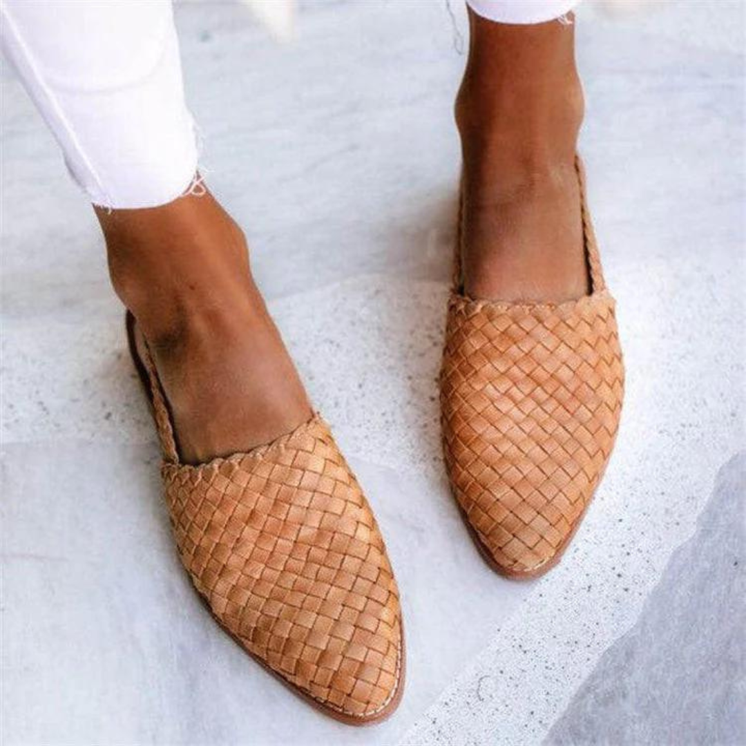 Interwoven Textured Slingback Sandals