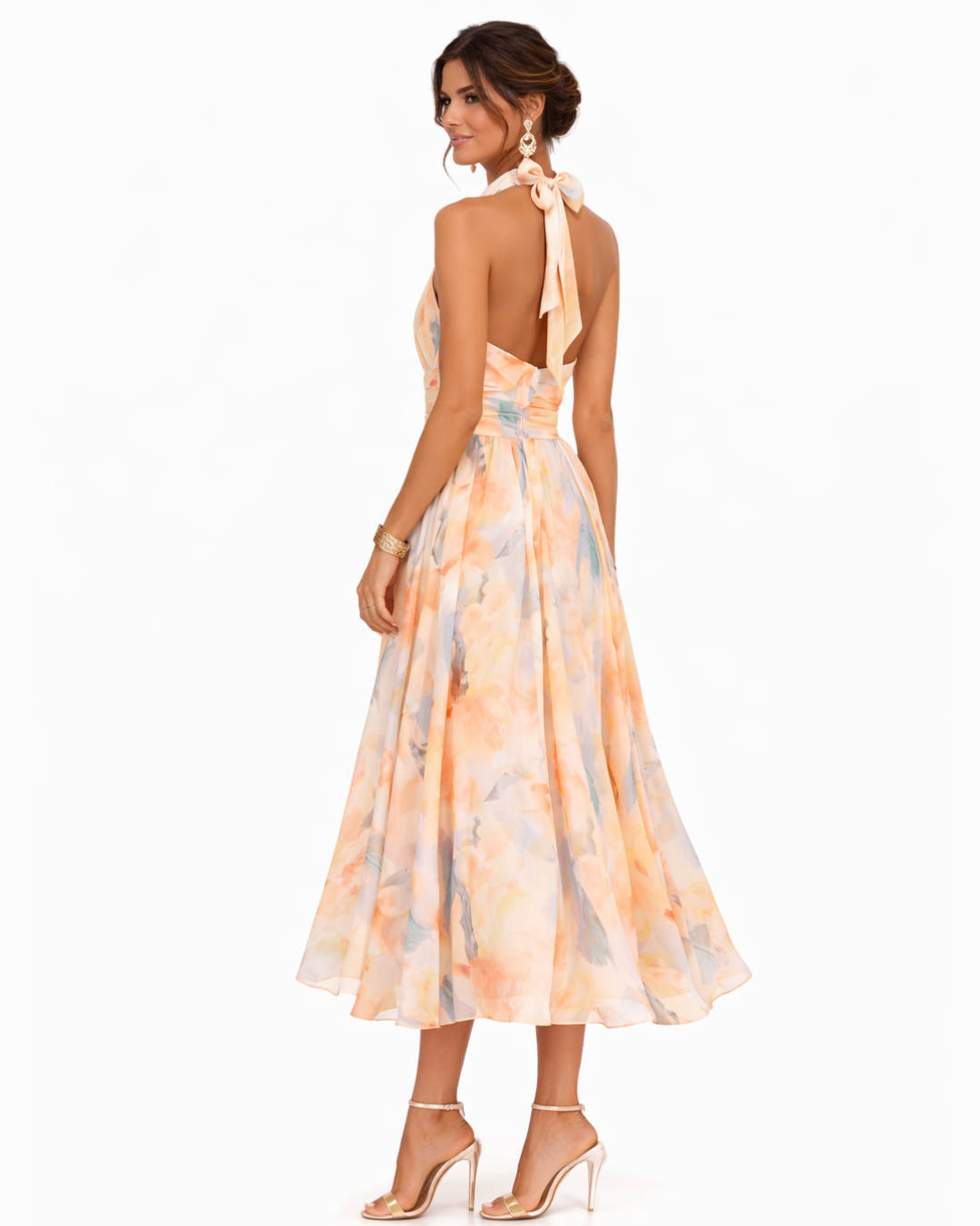 Pleated Midi Dress