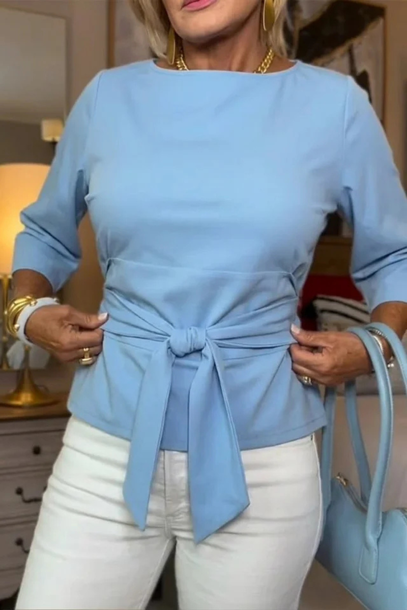 Draped Wide Ruched Structured Plain Straight Top