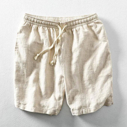 Striped Elasticized Drawstring Gathered Textured Loose Short