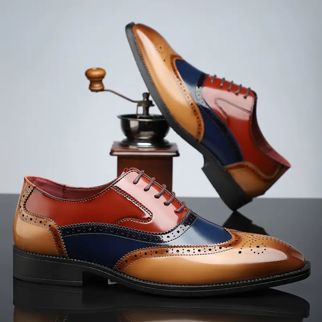 Pointed Toe Lace Up Brogue Shoes