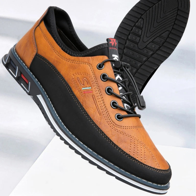 Low Top Paneled Men's Shoes
