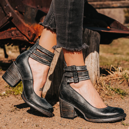 Triple Buckle Ankle Sandals