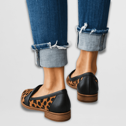 Pointed Toe Low Heel Solid Slip On Loafers